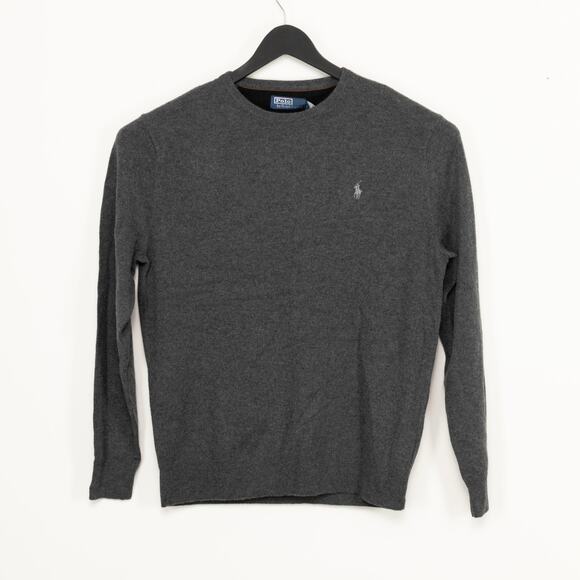 Polo Ralph Lauren Men Wool Regular Fit Crewneck Sweater Gray Heather Size L - Picture 1 of 6